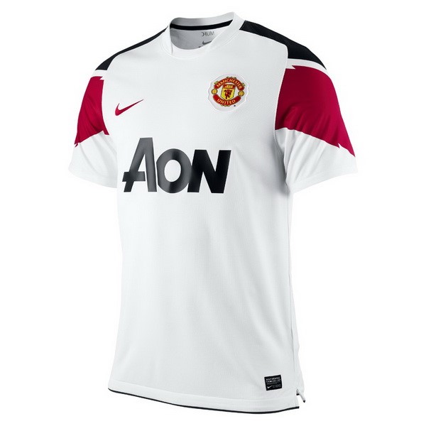 Camiseta Manchester United Replica Segunda Ropa Retro 2010 2011 Blanco